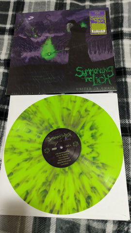 Summoning The Lich ‎– United In Chaos - New LP Record 2021 Prosthetic USA Fluorescent Green w/ Dark Purple Splatter Vinyl - Deathcore