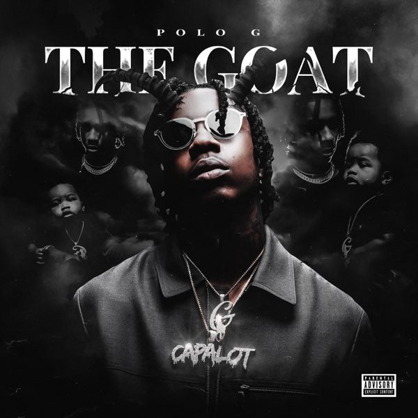 Polo G - The GOAT - Mint- 2 LP Record 2020 Columbia Grey & Black Marble Vinyl - Hip Hop / Juice WRLD - Shuga Records