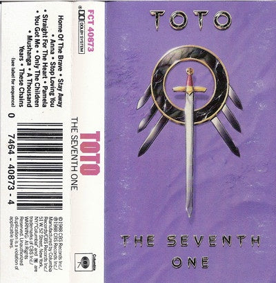 Toto ‎– The Seventh One - Used Cassette 1988 Columbia - Pop Rock - Shuga Records