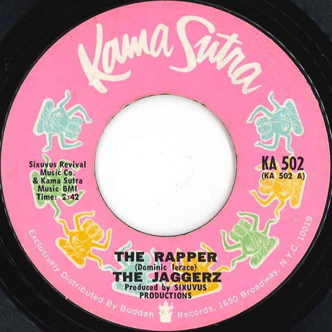 The Jaggerz ‎– The Rapper / Born Poor - VG+ 7" Single 45 rpm 1970 Kama Sutra USA - Pop Rock / Soul
