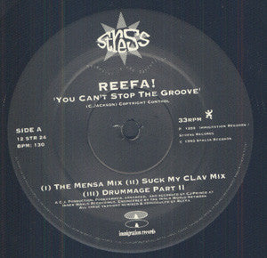 Reefa! - You Can't Stop The Groove - VG+ 12 Single 1993 UK - House