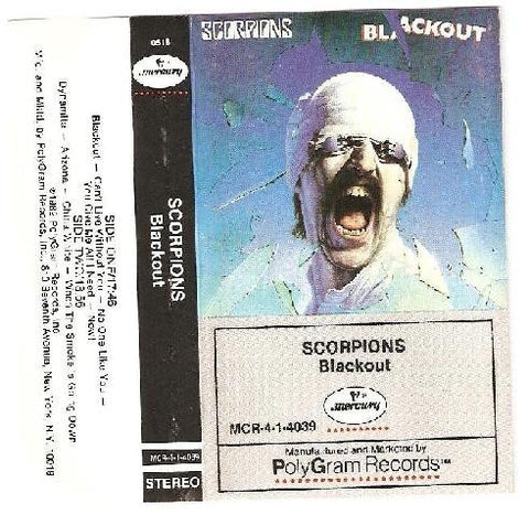 Scorpions ‎– Blackout - Used Cassette Tape (low grade) Mercury 1982 USA - Rock / Hard Rock