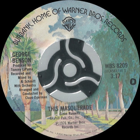 George Benson ‎- This Masquerade - Mint- 7" Single 45 RPM 1976 USA - Jazz / Funk / Soul