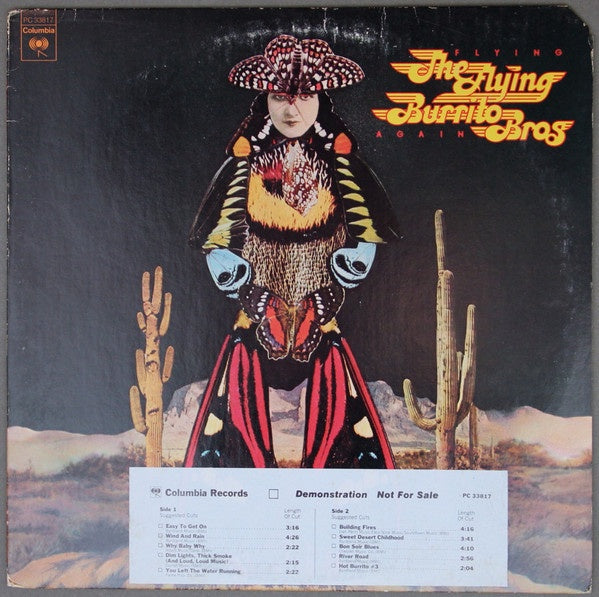 The Flying Burrito Bros ‎– Flying Again - VG+ LP Record 1975 Columbia USA Promo Vinyl - Rock / Country Rock - Shuga Records