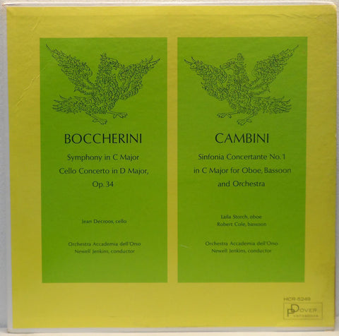 Jean Decroos - BOCCHERINI & CAMBINI - Cello Concerto - Laila Storch / Robert Cole - New Vinyl Record 1965 Mono (Original Press) USA - Classical