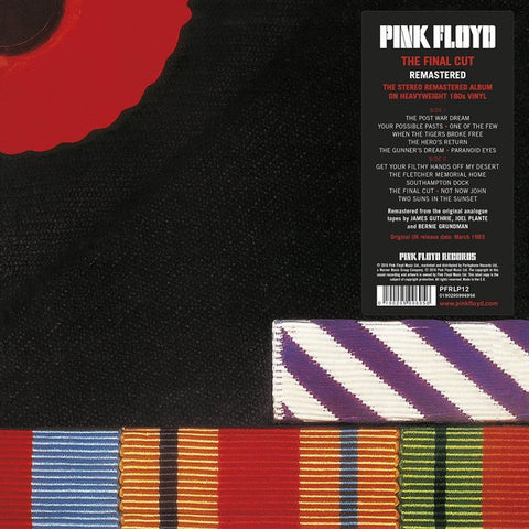 Pink Floyd ‎– The Final Cut - New LP Record 2017 Pink Floyd Vinyl - Prog Rock