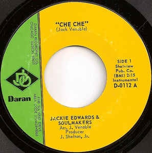 Jackie Edwards & Soulmakers- Che Che - New (old stock) 7" Single Record 1969 Daran USA DJO Vinyl - Chicago Northern Soul
