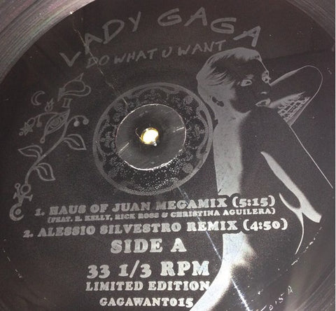 Lady Gaga ‎– Do What U Want - New EP Record 2014 German Import Etched Vinyl - Pop / Synth-pop / House