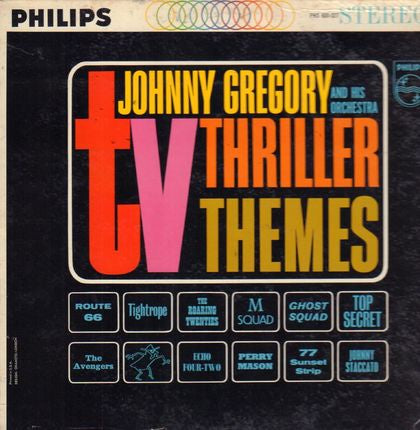 Johnny Gregory And His Orchestra ‎– TV Thriller Themes - VG+ Lp Record 1961 Philips Stereo USA Vinyl - Jazz / Stage & Screen