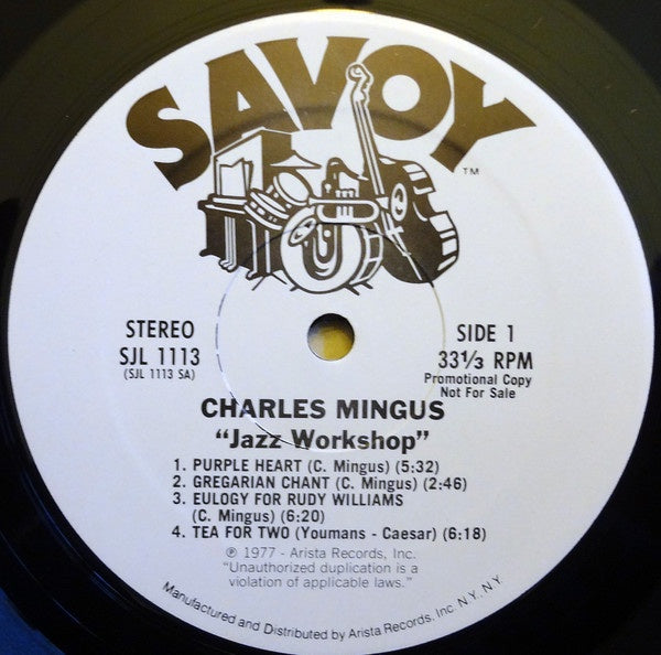 Charles Mingus ‎- Jazz Workshop - VG+ Stereo 1977 Promo Reissue USA No Original Cover - Jazz - Shuga Records