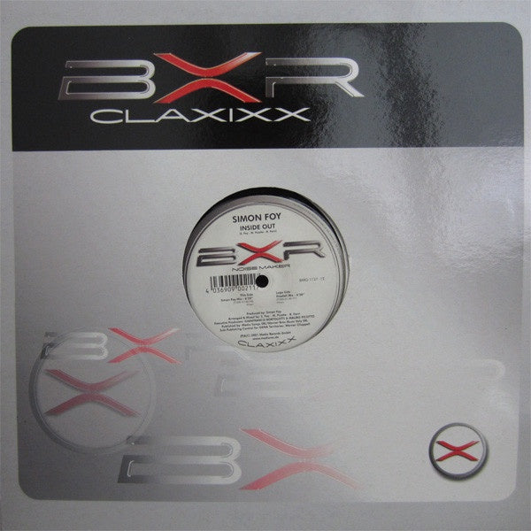 Simon Foy ‎– Inside Out - VG 12" Single 2001 Germany - Techno - Shuga Records