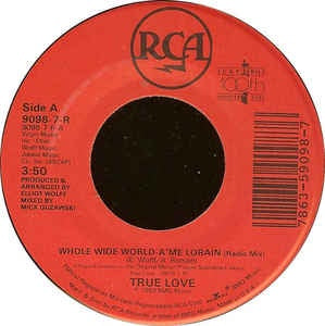 A'me Lorain / Barrance Whitfield And The Savages ‎– Whole Wide World / Stop Twistin' My Arm VG+ - 7" Single 45RPM 1989 RCA USA - New Jack Swing/Blues Rock