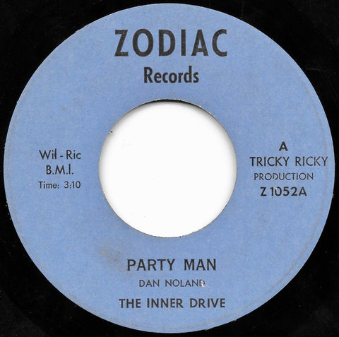 The Inner Drive - Party Man / Smell The Funk - VG-  7" Single 45rpm Zodiac Records USA - Funk / Soul