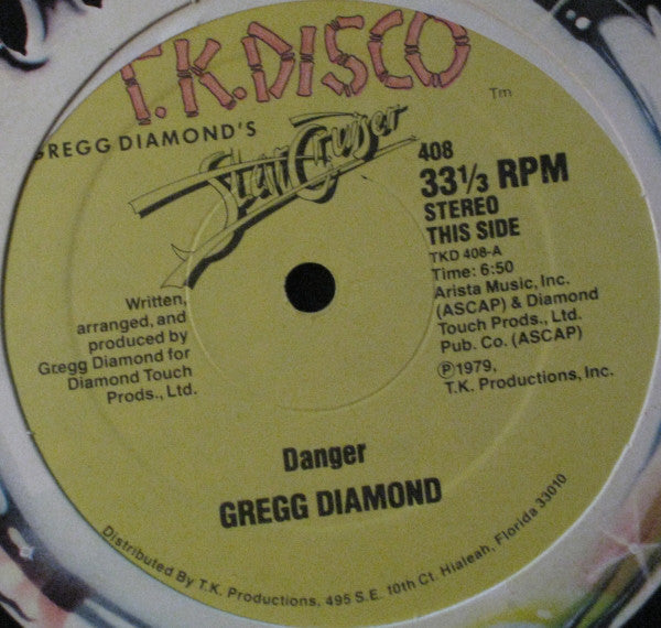 Gregg Diamond - Danger VG+ - 12" Single 1979 T.K. Disco USA - Disco