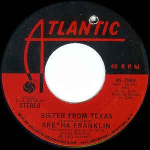 Aretha Franklin- Angel / Sister From Texas- VG 7" Single 45RPM- 1973 Atlantic USA- Funk/Soul