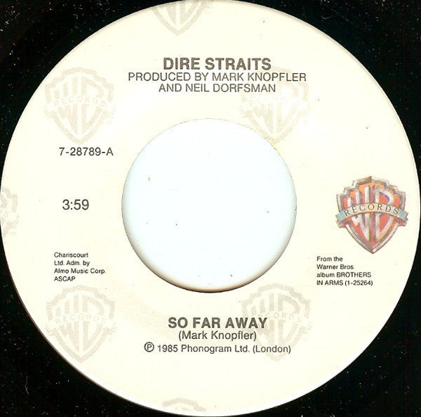 Dire Straits ‎– So Far Away - Mint- 45rpm 1985 Warner Bros. Records - Rock