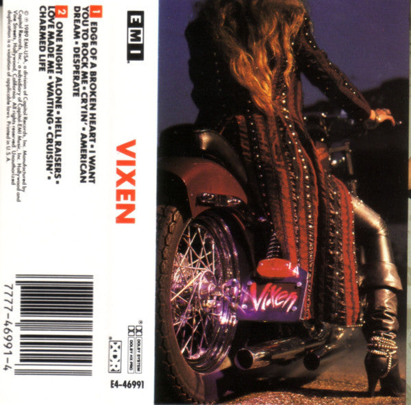 Vixen - Vixen - VG+ 1988 USA Cassette Tape - Metal