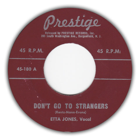 Etta Jones ‎– Don't Go To Strangers / If I Had You - VG+ 45rpm 1960 USA - Jazz