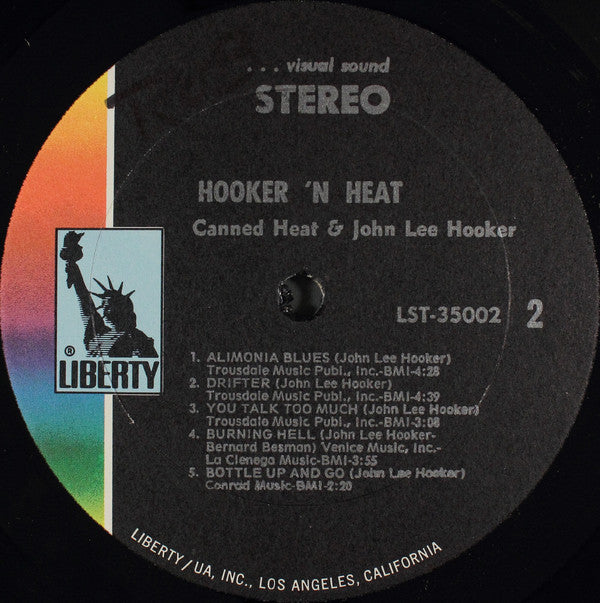 Canned Heat & John Lee Hooker ‎– Hooker 'N Heat VG+ (NO Cover / Missing 1st LP) 1971 Liberty Stereo LP USA - Blues