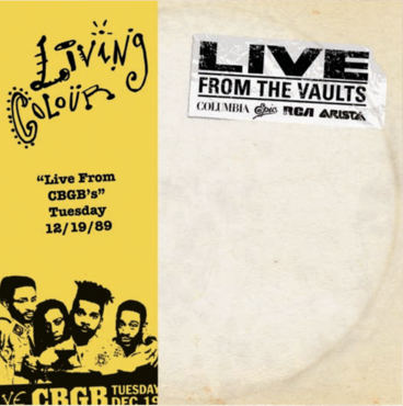Living Colour ‎– "Live From CBGB's" Tuesday 12/19/89 - New 2 Lp 2018 Europe Import Record Store Day Vinyl - Hard Rock