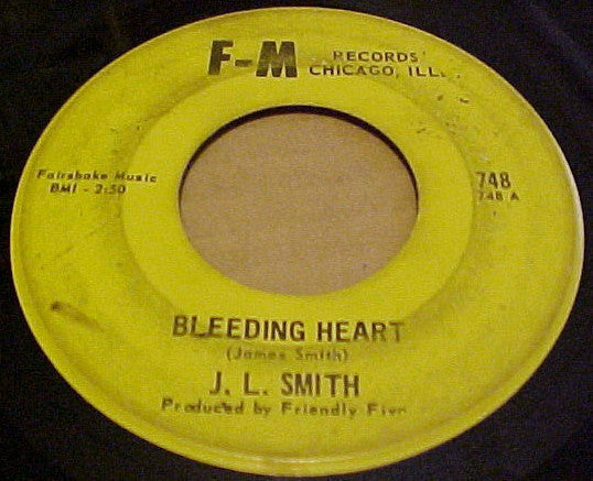 J.L. Smith - Bleeding Heart / Did You Do The Mosquito VG- - 7" Single 45RPM F-M USA - Funk/Soul