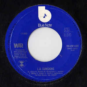 War- L.A. Sunshine / Slowly We Walk Together- VG+ 7" Singler 45RPM- 1977 Blue Note USA- Soul/Funk - Shuga Records