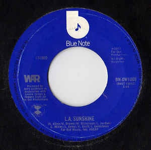 War- L.A. Sunshine / Slowly We Walk Together- VG+ 7" Singler 45RPM- 1977 Blue Note USA- Soul/Funk