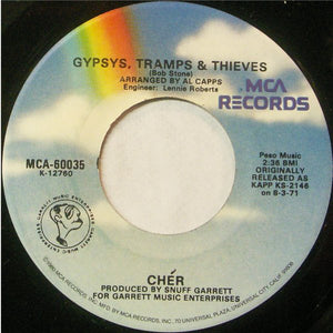 Cher - Gypsys, Tramps & Thieves / The Way Of Love VG+ - 7" Single 45RPM 1973 MCA USA - Pop