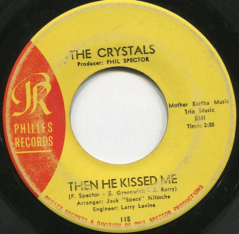 The Crystals ‎– Then He Kissed Me / Brother Julius - VG 7" Record 45 Single 1963 USA Vinyl - Pop / R&B