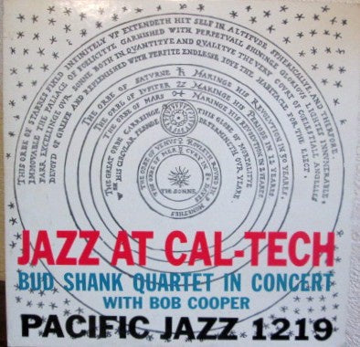 Bud Shank Quartet With Bob Cooper ‎- Jazz At Cal-Tech - VG Mono