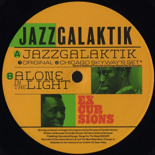 Scorpeze & Cordell Johnson ‎– Jazzgalaktik - New 12" Single Record 2021 Excursions USA Vinyl - Chicago Deep House / Jazzdance - Shuga Records