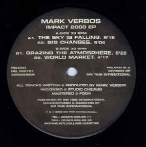 Mark Verbos ‎– Impact 2000 EP - VG+ - 12" Single Record -  2000 Belgium Re-Load Vinyl - Techno