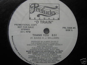 D-Train - Thank You Mint- - 12" Single 1984 Prelude USA White Label Promo - Disco