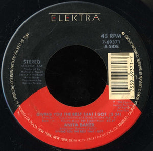 Anita Baker- Giving You The Best That I Got / Good Enough- M- 7" Single 45RPM- 1988 Elektra USA- Jazz/Funk/Soul