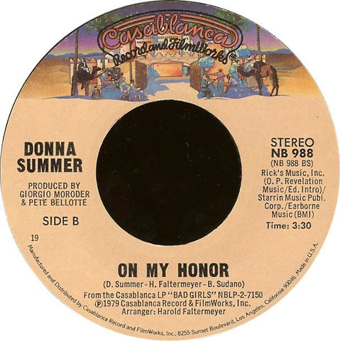 Donna Summer ‎– Bad Girls / On My Honor - Mint- 45rpm 1979 USA - Funk / Soul / Disco
