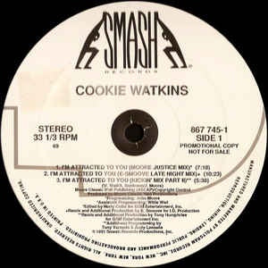 Cookie Watkins - I'm Attracted To You - VG+ Promo 12" Single 1991 Smash Records USA - Electronic