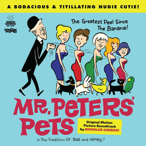 Nicholas Carras ‎– Mr. Peters' Pets - New LP Record 2019 Modern Harmonic US Mono Yellow Vinyl & DVD - 60s Soundtrack / Jazz