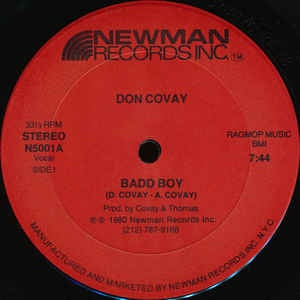Don Covay - Badd Boy - VG+ 12" Single 1980 Newman Records Inc. USA - Funk