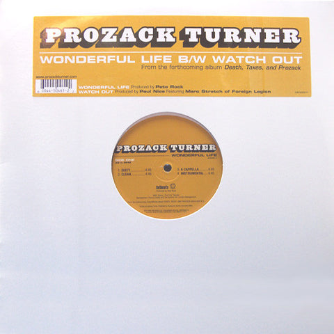 Prozack Turner - Wonderful Life / Watch Out VG+ - 12" Single 2003 DreamWorks USA B0000898-11 - Hip Hop