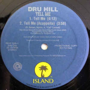 Dru Hill - Tell Me - VG+ 12" Single Promo 1996 Island Records USA - Funk / Soul