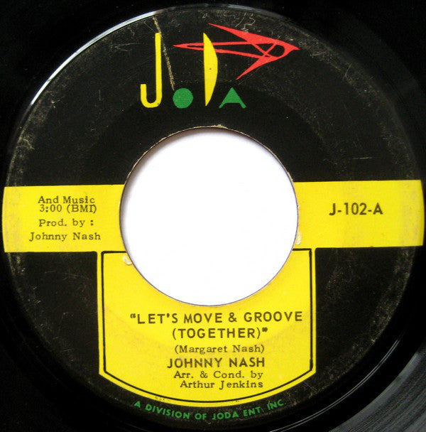 Johnny Nash - Let's Move And Groove (Together) / Understanding - VG 7" Single 45RPM 1965 JoDa USA - Funk / Soul - Shuga Records