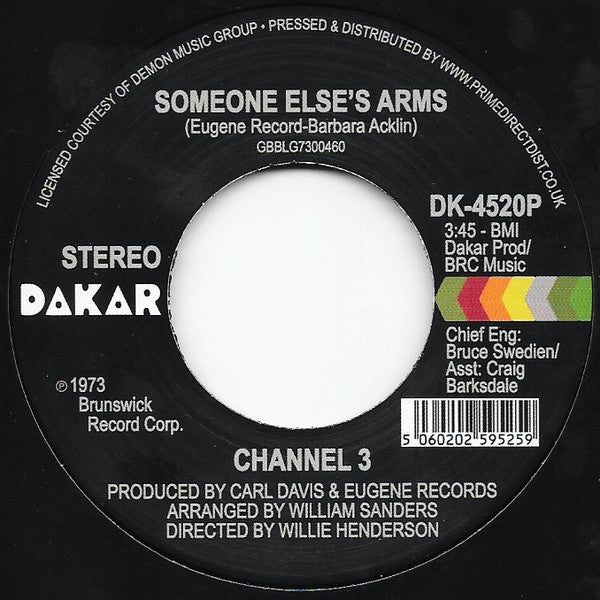 Channel 3 – The Sweetest Thing / Someone Else's Arms - New 7" Single Record Store Day 2021 Dakar UK Import RSD Vinyl - Soul - Shuga Records
