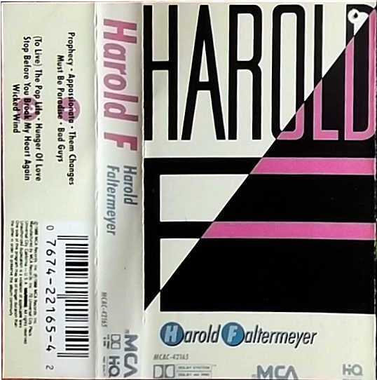 Harold Faltermeyer ‎– Harold F - Used Cassette Tape MCA 1988 USA - Electronic / Rock