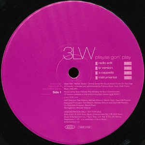 3LW ‎– Playas Gon' Play  - VG+ 12" Single Promo 2000 Epic USA - Hip Hop