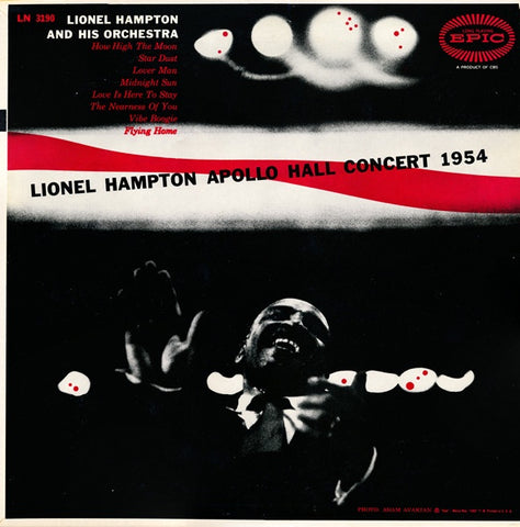 Lionel Hampton And His Orchestra ‎– Lionel Hampton Apollo Hall Concert 1954 - VG+ Lp Record 1955 Epic USA Mono Original Vinyl - Jazz / Swing
