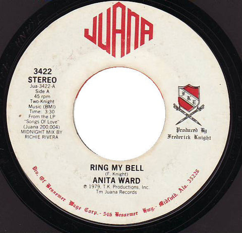Anita Ward ‎– Ring My Bell /  	If I Could Feel That Old Feeling Again - VG 45rpm 1974 USA - Disco