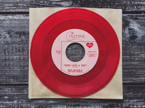 Nico Collins & The Soul Chance ‎– Give Love A Try - New 7" Vinyl 2018 Colemine Limited Translucent Red Pressing - Reggae / Soul