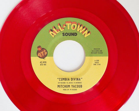 Mitchum Yacoub -Cumbia Divina - New 7" Single Record 2021 All-Town Sound Translucent Red Vinyl - Cumbia / Dub