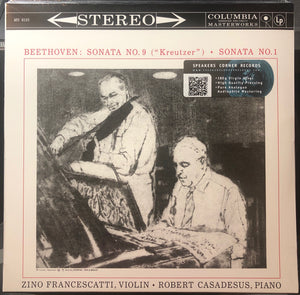 Zino Francescatti, Robert Casadesus ‎– Beethoven Sonata No. 9 ("Kreutzer") & Sonata No. 1 (1960) - New Lp Record 2016 CBS Speakers Corner Europe Import 180 gram Vinyl - Classical