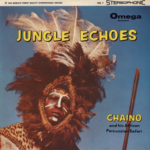 Chaino And His African Percussion Safari ‎– Jungle Echoes VG 1959 Omega USA Stereo Pressing - Jazz / Afrobeat